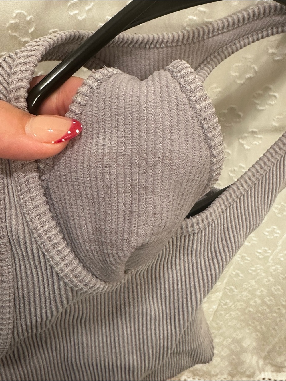 ASOS Grey Ribbed Tank Top - Picture 3 of 3